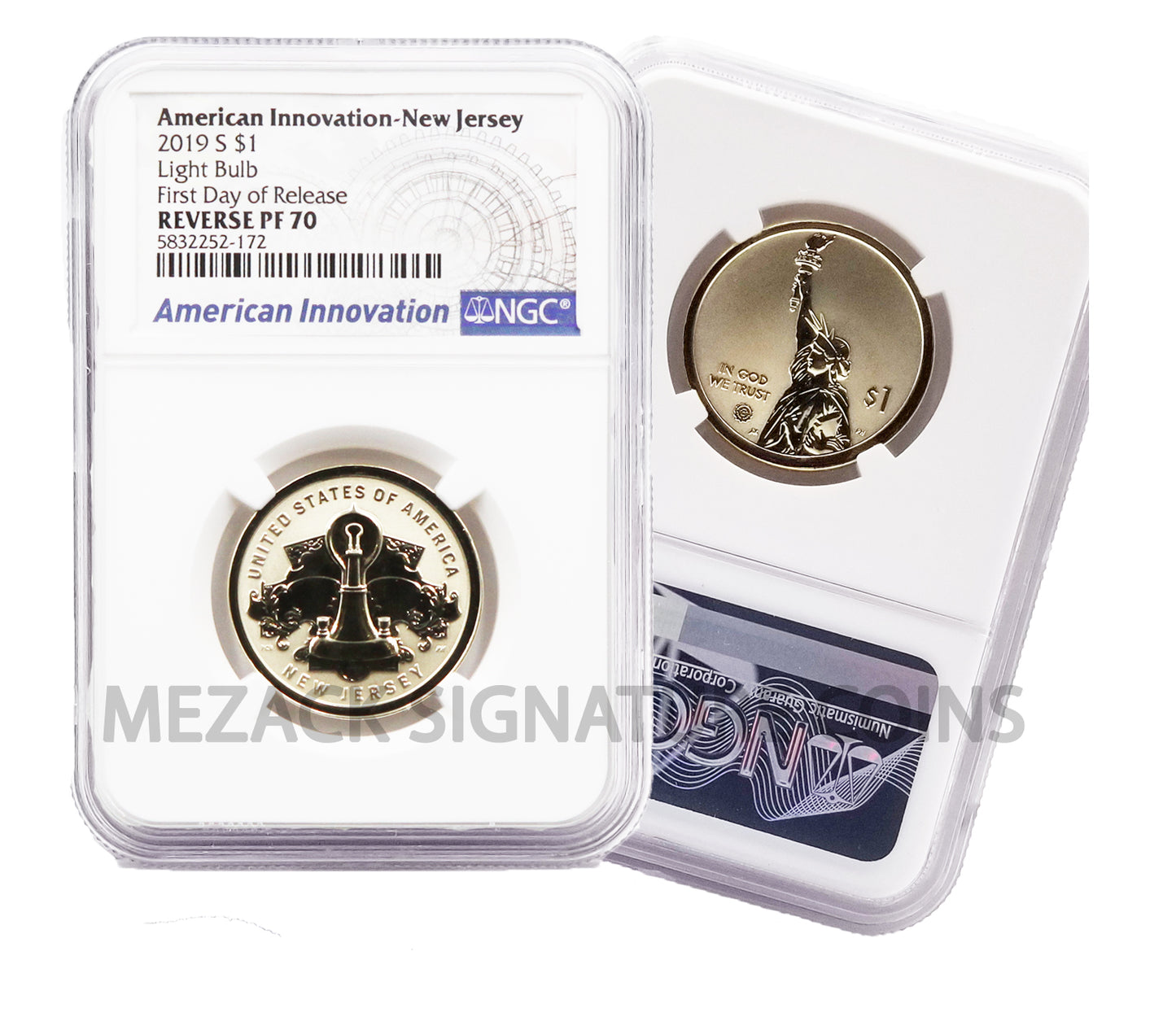 First 4 American Innovation Reverse Proof First Day of Release NGC Reverse PF70