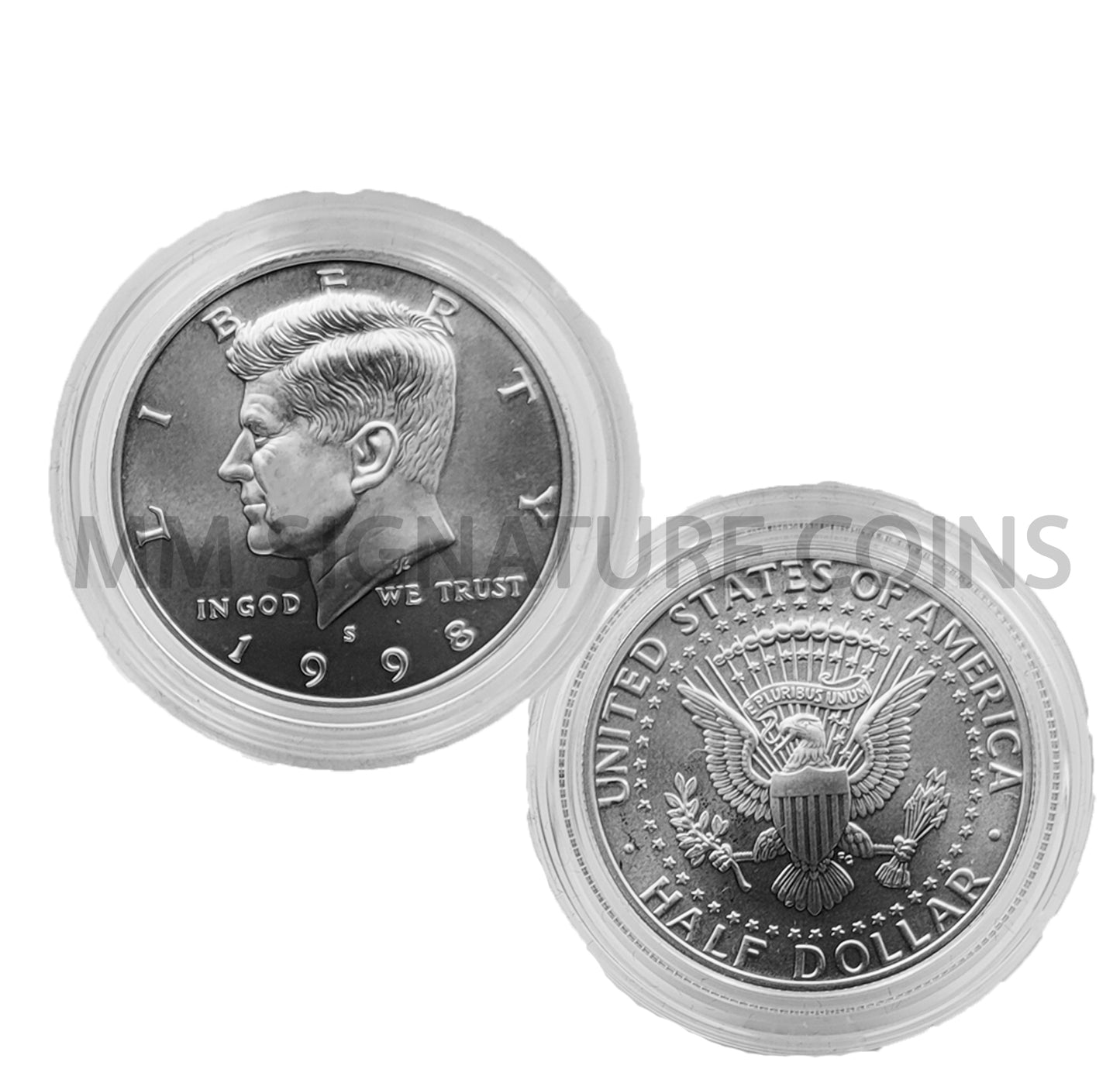 1998 S Uncirculated Robert F. Kennedy Silver Dollar Set Matte Kennedy Half Dollar