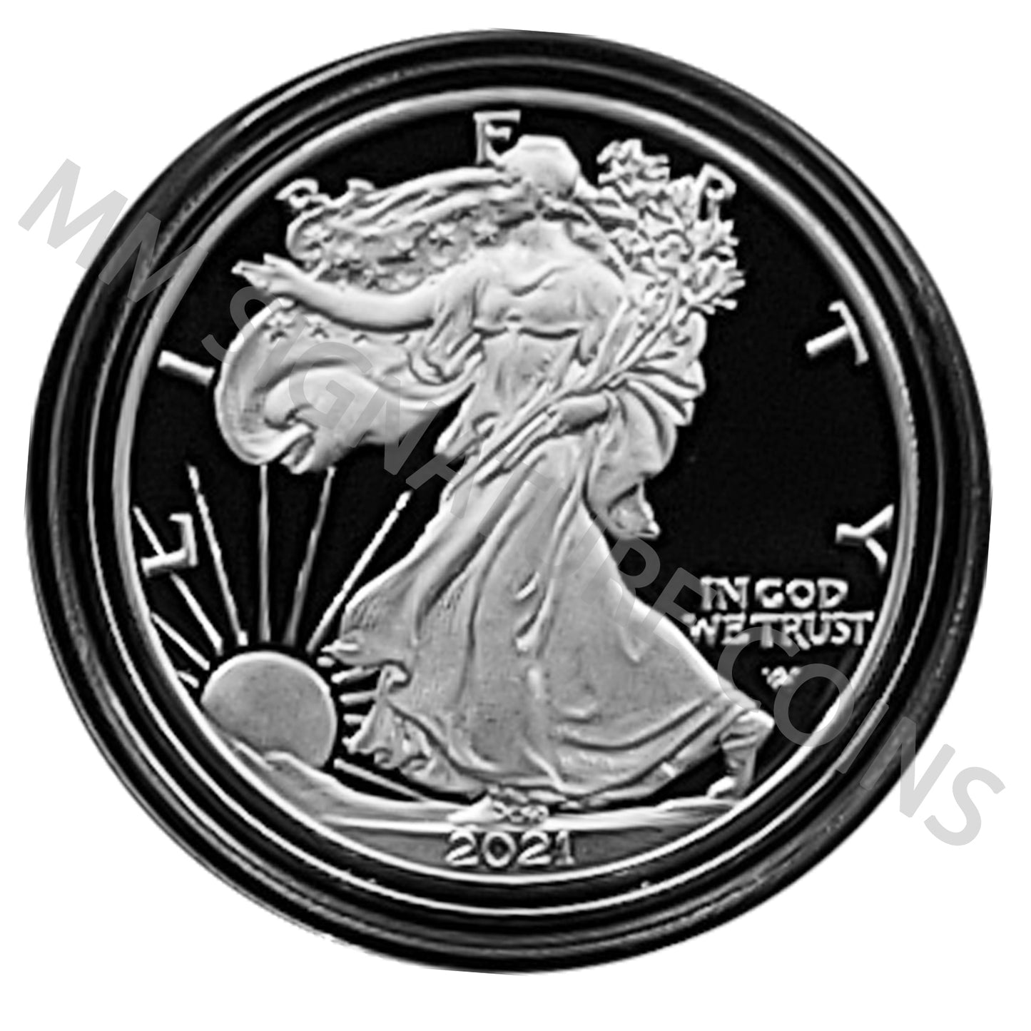 2021 W Proof Silver Eagle First New Design Type 2 OGP